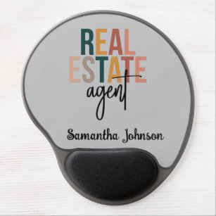 Personalised Boho Real Estate Agent Gift  Gel Mouse Pad