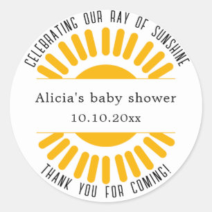 Personalised Boho Sun Classic Round Sticker