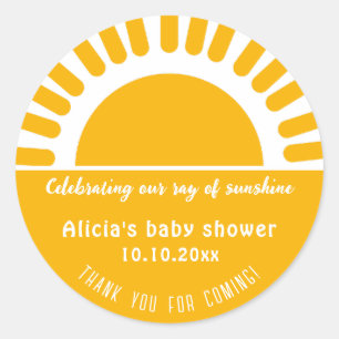 Personalised Boho Sun Classic Round Sticker