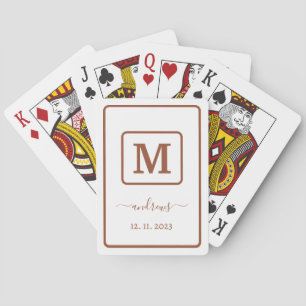 Personalised Boho Terracotta Playing Cards