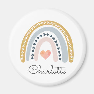 Personalised Boho Watercolor Rainbow Magnet