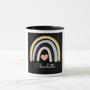 Personalised Boho Watercolor Rainbow  Mug
