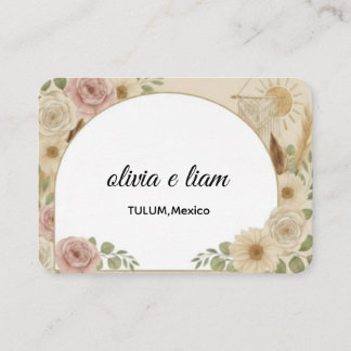 Personalised Boho Wedding Flat Place Cards | Custo