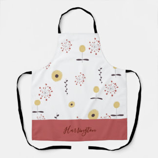 Personalised Boho Wildflower  Apron