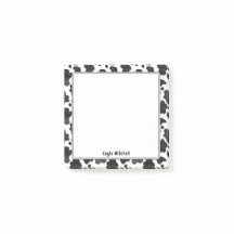 Personalised Bold Cow Print Notes