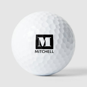 Personalised Bold Initial Letter Monogram Name Golf Balls