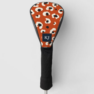 Personalised Bold Leopard Monogrammed Golf Head Cover