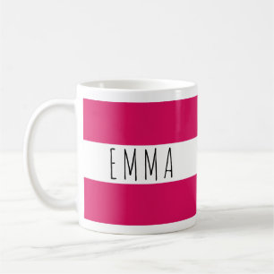 Personalised Bold Name Custom Modern Colour Block Coffee Mug