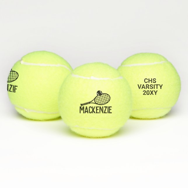 Personalised Bold Name Custom Tennis Balls (Multi)