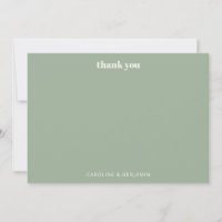 Personalised Bold Sage Green Chic Modern Wedding
