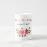 Personalised Bone China Mug<br><div class="desc">Give the perfect unique wedding or anniversary gift,  personalised cups for the happy newlyweds.</div>