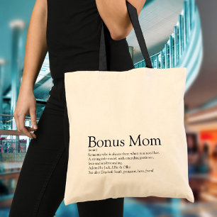 Personalised Bonus Mum Definition Quote Modern Tote Bag