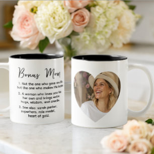 personalised Bonus Mum definition  Two-Tone Coffee Mug