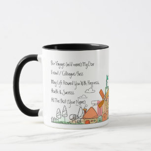 Personalised Bonvoyage Moving City Countryside Mug