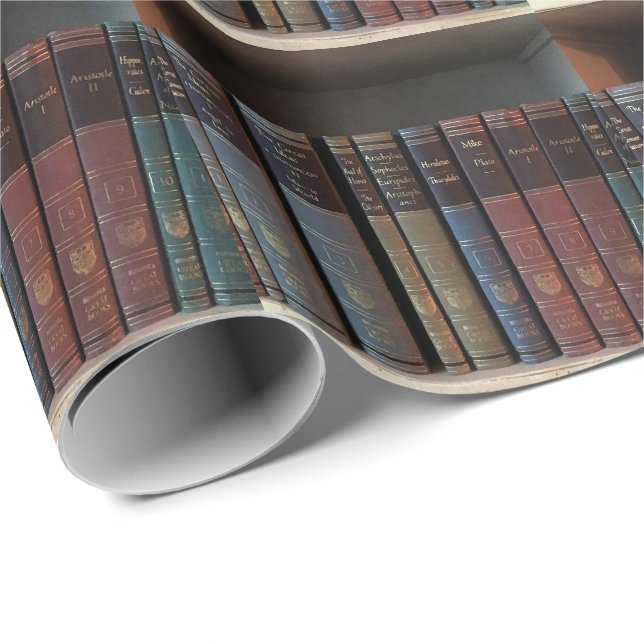 Personalised Book Lover Bookshelf Wrapping Paper (Roll Corner)