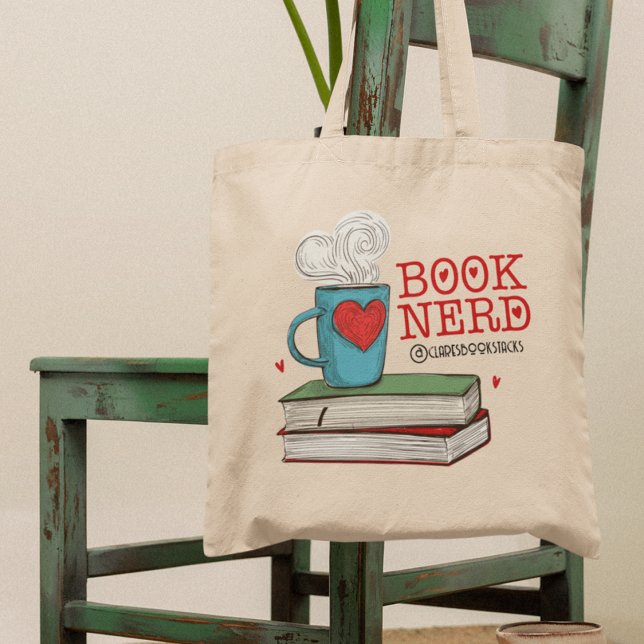Personalised Book Nerd Gift for Reader Tote Bag (Creator Uploaded)