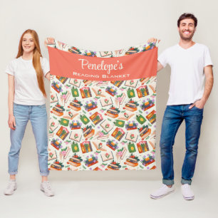 Personalised Book Reading Fleece Blanket
