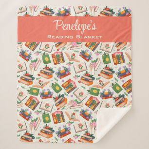 Personalised Book Reading Sherpa Blanket