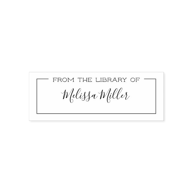 Personalised book stamp from the library of name (Design)