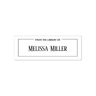 Personalised book stamp from the library of name