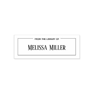 Personalised book stamp from the library of name