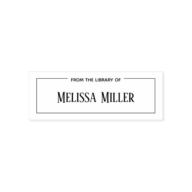 Personalised book stamp from the library of name (Design)