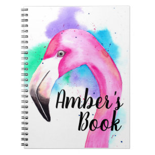 Personalised Book with a flamingo watercolour