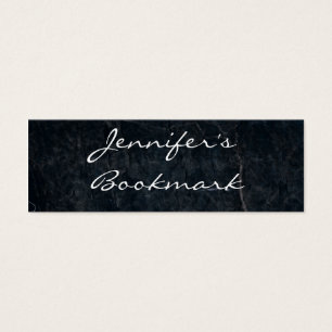 Personalised Bookmark on Black Marbled Stone
