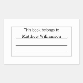 Personalised Bookplate Sticker