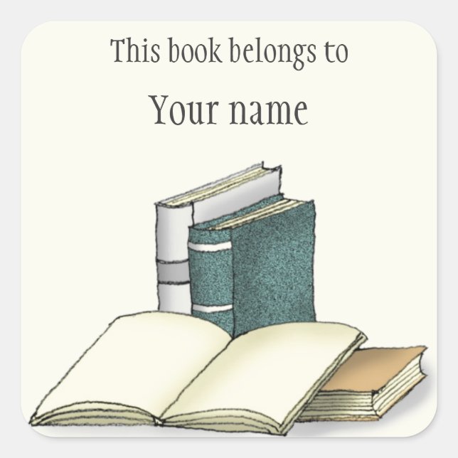 Personalised Bookplate Sticker (Front)