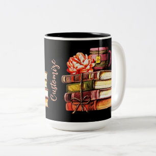 Personalised Books And Tea  Two-Tone Coffee Mug