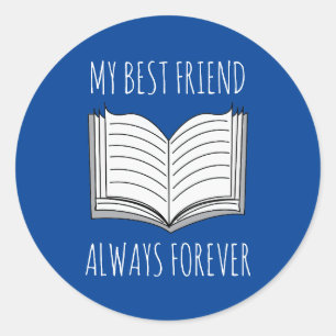 Personalised Books Book Lover  Classic Round Sticker