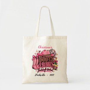 Personalised Boots & Bubbly Bachelorette Party Tote Bag
