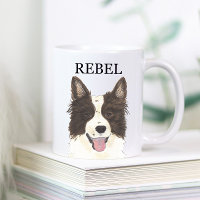 Personalised Border Collie Beverage Coaster
