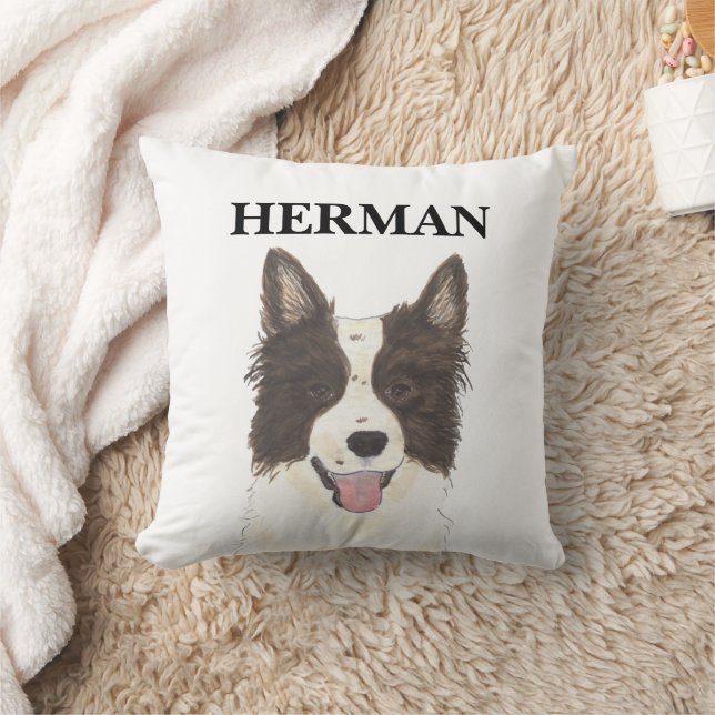 Personalised Border Collie Cushion (Blanket)