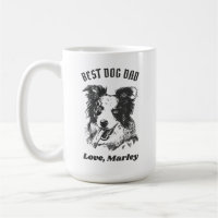 Personalised Border Collie Dog Dad Custom Name