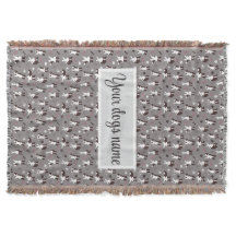 Personalised Border Collie Pattern Blanket