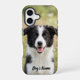Personalised Border Collie Photo and Name iPhone 16 Case