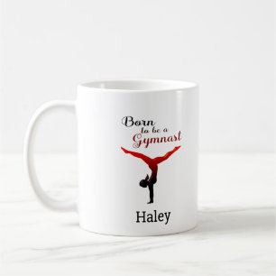Personalised Born to be a Gymnast Coffee Mug
