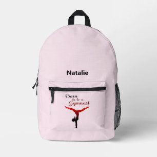 Personalised Born to be a Gymnast Printed Backpack