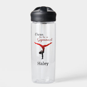 Personalised Born to be a Gymnast Water Bottle