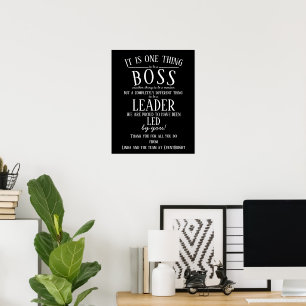 Personalised Boss Day thank you gift office decor