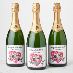 Personalised Boss Lady Celebration Sparkling Wine Label