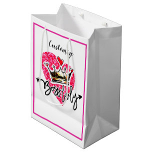 Personalised Boss Lady Medium Gift Bag