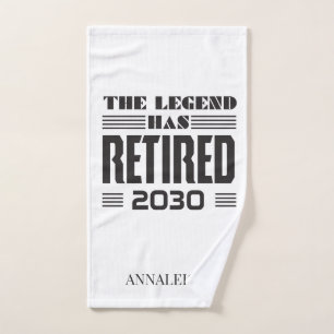 Personalised Boss Retirement Legend Has Retired Hand Towel