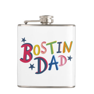 Personalised Bostin Dad Black Country Hip Flask
