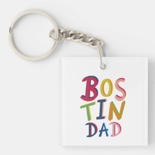 Personalised Bostin Dad Black Country Key Ring