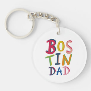 Personalised Bostin Dad Black Country Key Ring