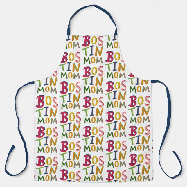 Personalised Bostin Mum Black Country Apron (Front)