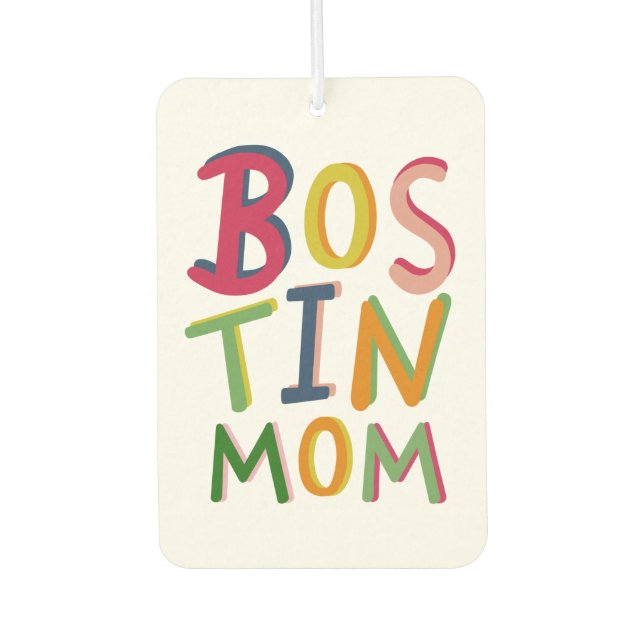 Personalised Bostin Mum Black Country  Car Air Freshener (Front)
